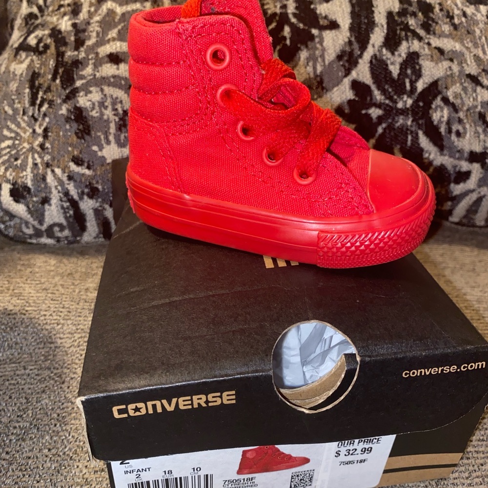 Converse CT Fresh Hi Red Sz 2infant